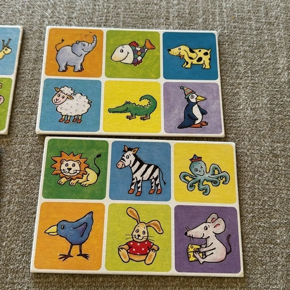 HABA Mini Lotto Number 19 Miniature Travel Tin Set of 4 Bingo From Germany